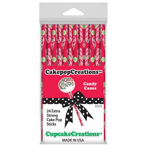 CCC Cake Pop Sticks 15cm 24pk (Candy Canes)