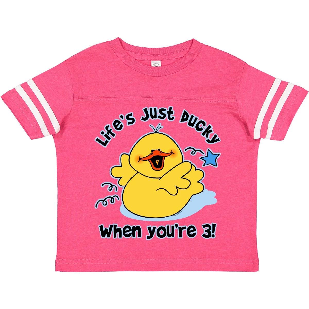 Inktastic Life s Ducky 3rd Birthday Toddler T-Shirt Duck Rubber Child Kid 140