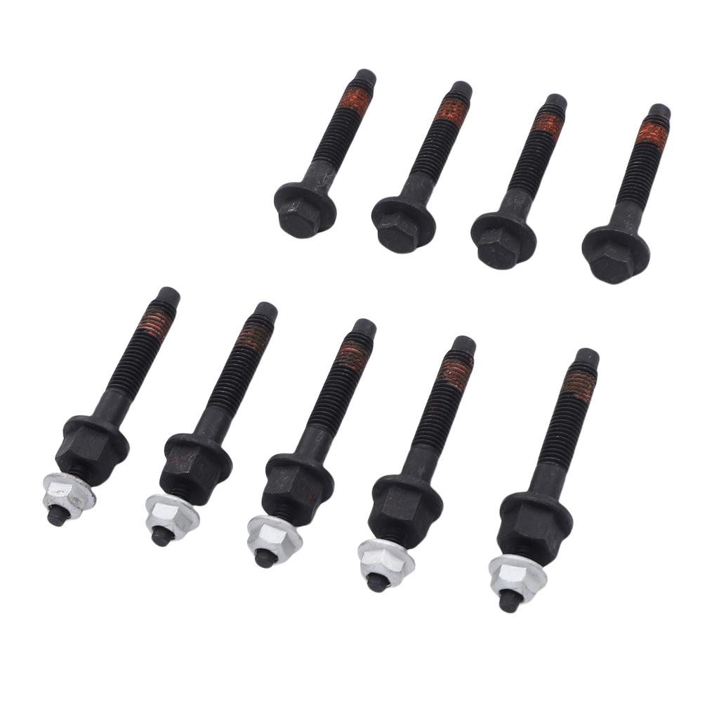 9PCS Exhaust Manifold Bolt Kit 6505316AA Carbon Steel Exhaust Manifold Bolt Stud Nut Hardware Set Replacement for 300