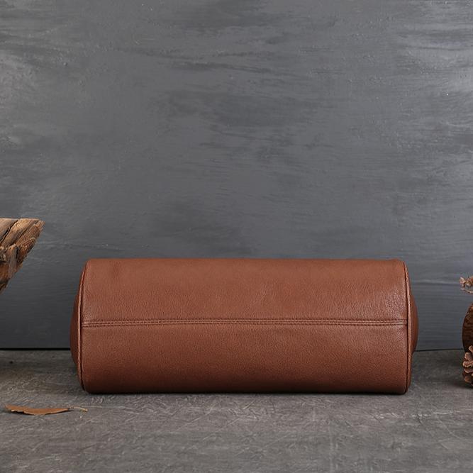 Johnature Genuine Leather Women's Bag Large Capacity Tote Bag Simple Commuting Soft Cowhide Shoulder Bags