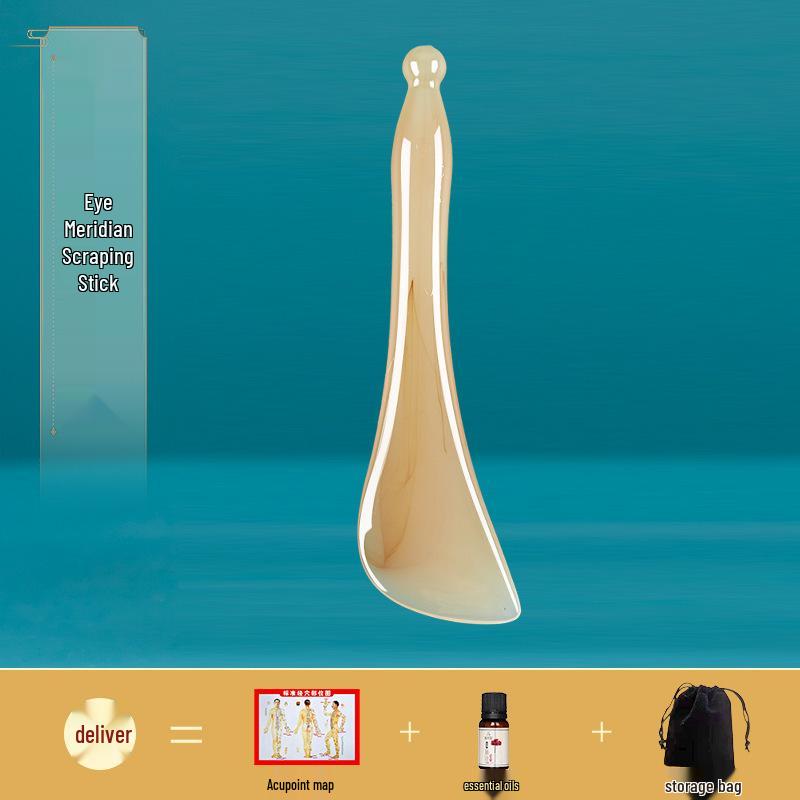 Gua Sha Heart-Shaped Facial Massage Tool - Imitation Ox Horn for Face, Eye, Meridian Scraping, and Lifting