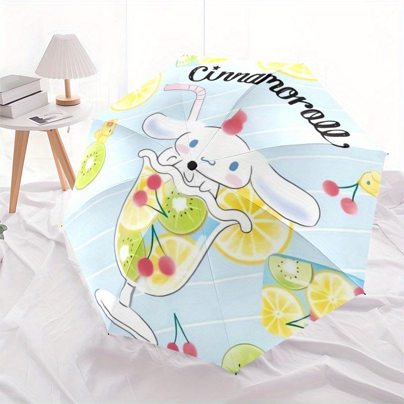

1pc Kiwi Lemon Cinnamoroll Pattern Automatic Opening and Closing Umbrella - Lightweight 3-Fold Design, Suitable for Fans, Travel, Daily Use, Interesti