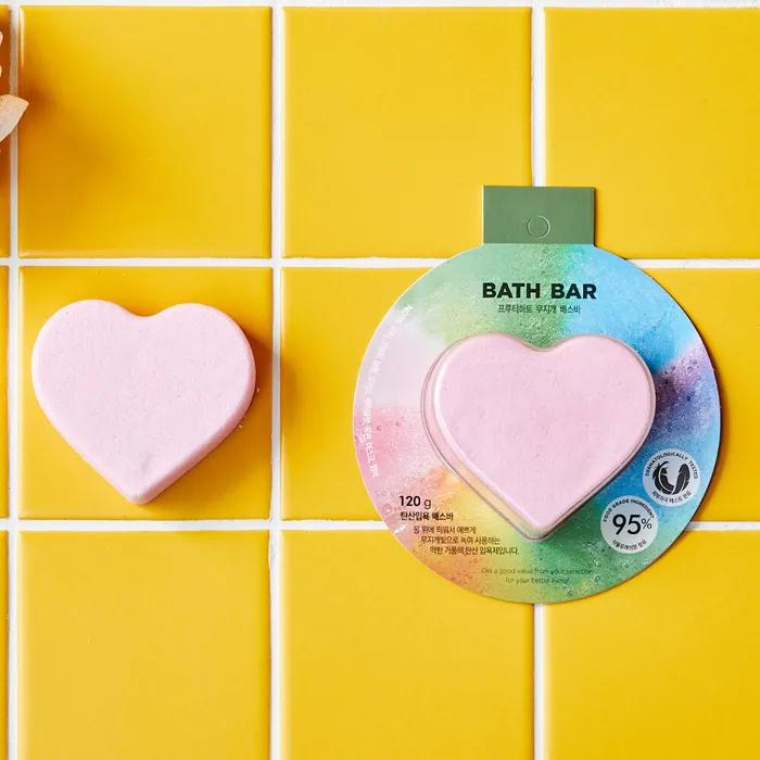 Rainbow Bath Bar Fruity Heart