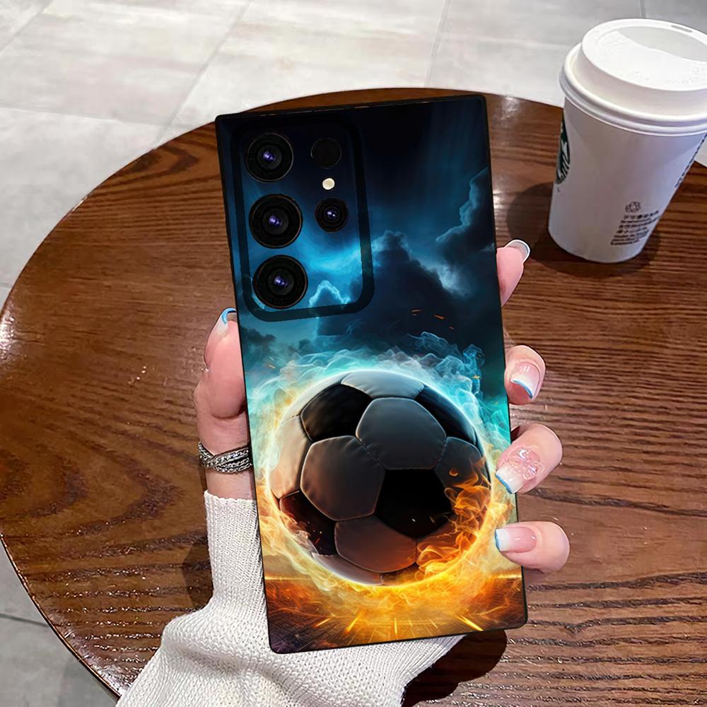 

Passion Soccer Ball Phone Case For Samsung S25 Edge S24 S23 S22 S21 S20 Ultra Plus Fe Galaxy A54 A53 A34 A25 A16 Silicon Cover Samsung S23 Ultra