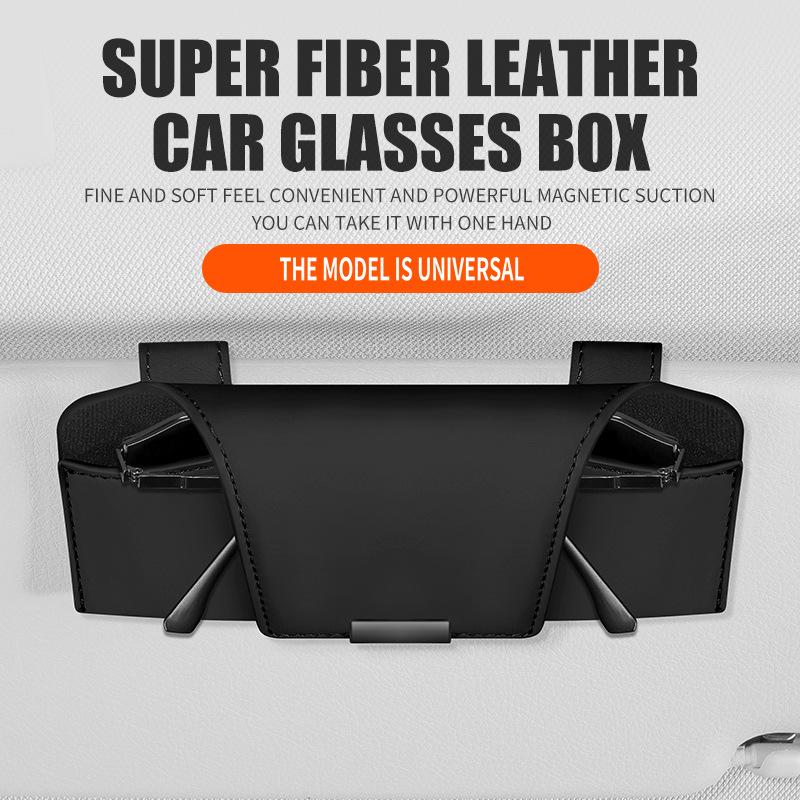 Car Sun Visor Sunglasses Holder – Interior Storage Accessory Clip
