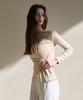 Debiweeo Women'S Yoga Wear Devi-T0124-Beige Pilates Double-Button Wrap Long Sleeve