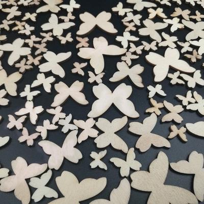 50 buc Mini din Lemn Mixat Decor Fluture Lemn Ideal Artizanat Confecționare Carduri Scrapbooking