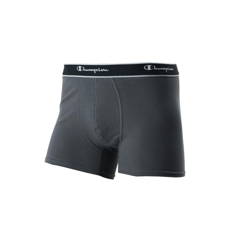 Champion Boxer Briefs and Assorted Sizes Size LL Men's (3-Pack), Antibacterial, Deodorizing, Clean, (CM6ES701J),