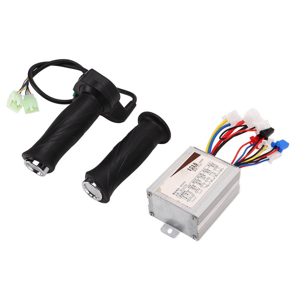Brushed Controller Throttle Grip Set Good Heat Dissipation 4 Speed 24V 500W E Bike Motor Controller Kit for Electric