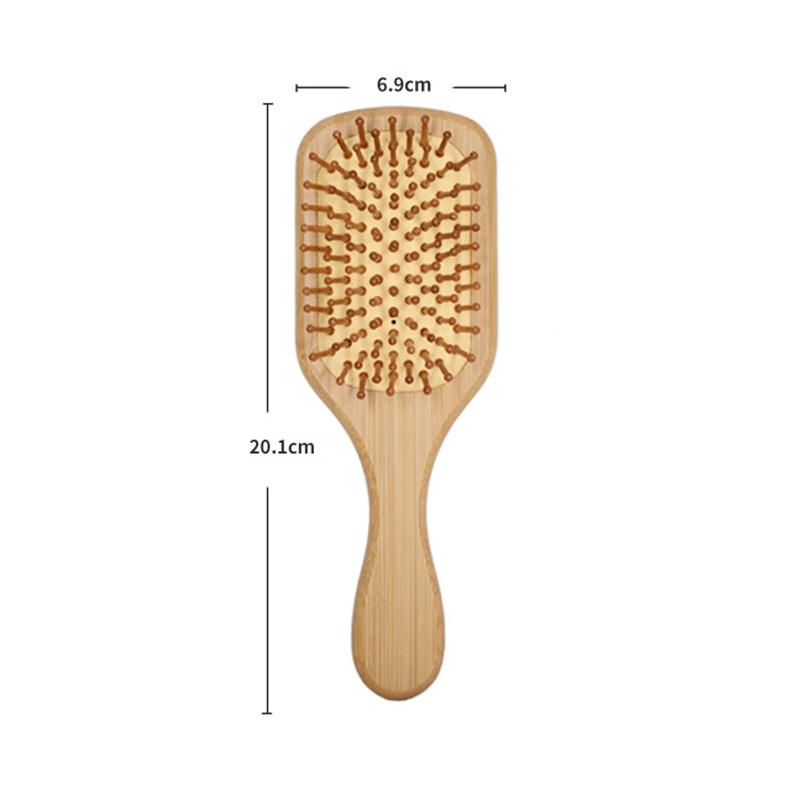 Mini Hair Comb Eco-Friendly Wooden Portable Air Cushion Cute Airbag Anti Static Wide Round Head Tooth Massage Combs Hair Brush
