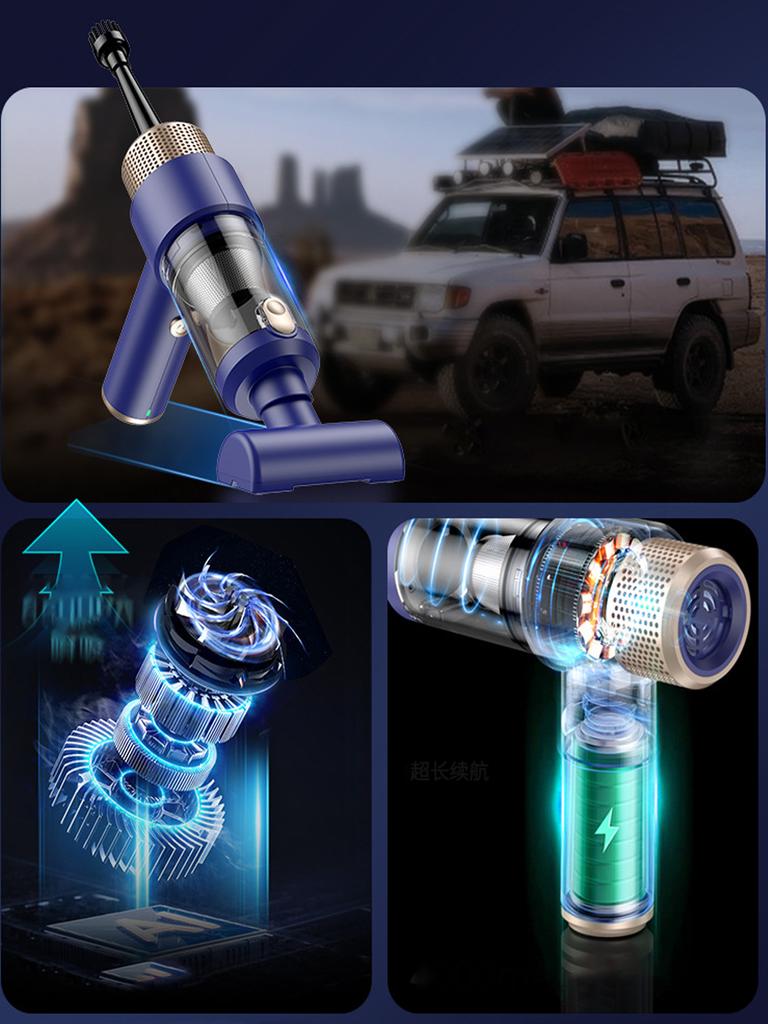 180000PA Car Vacuum Cleaner Wireless Mini Handheld Strong Suction Cleaning Machine Portable Vacuum Cleaner Electrical Appliances
