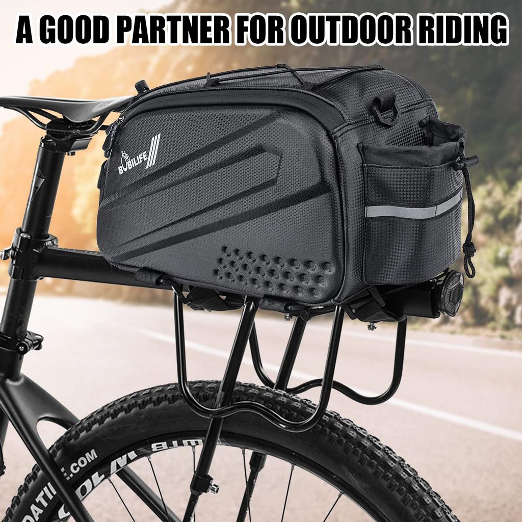 BOBILIFE Bicycle Panniers - Trunk Bag, Rear Bike Rack Bag, Travel E-Bike Accessories, 17L-45L Cargo Carrier Bag