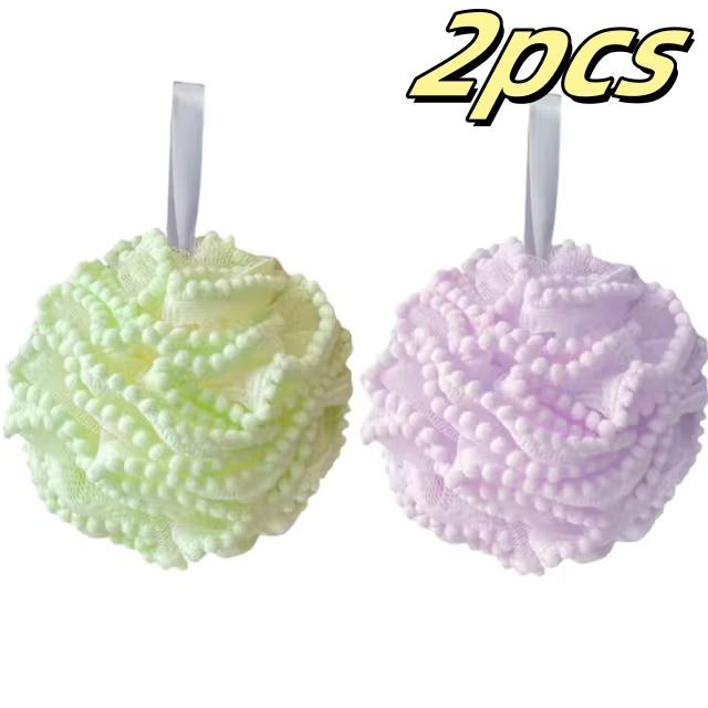 

2 шт. Мягкая сетка для душа, пенящаяся губка, отшелушивающий скруббер, черный шарик для ванны, очиститель кожи тела, чистящий инструмент для ванной комнаты