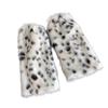 Women Winter Warm Fuzzy Boot Cuffs Flared Leg Covers Japanese Leopard Pattern Furry Plush Leg Warmers Long Tube Socks