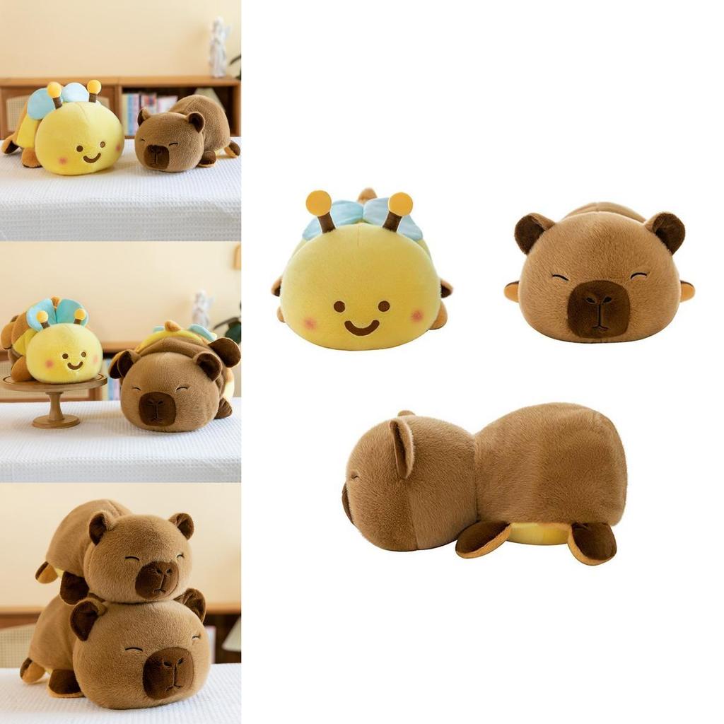 Adorable Capybara Turns Into Bee Stuffed Toy Doll Pillow Perfect For Children Gifts
