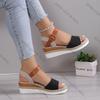 Fashion 2025 Fashion Sandals Summer Shoes Women Wedge Shoes Woman Party Women's Sandals Soft Retro Footwear Female Heeled Sandals