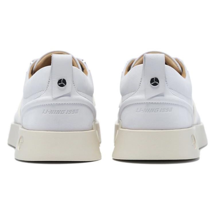 Li-Ning 1990 Non-Slip Wear-Resistant Lightweight Low-Top Skate Shoes Women Sneakers Off-White ALJS052-3