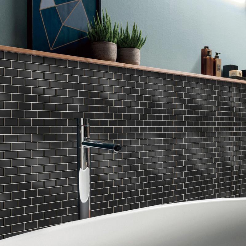 10 Stück 3D-Fliesenaufkleber, selbstklebende, wasserdichte Wandaufkleber für Küche, Badezimmer, Heimdekoration