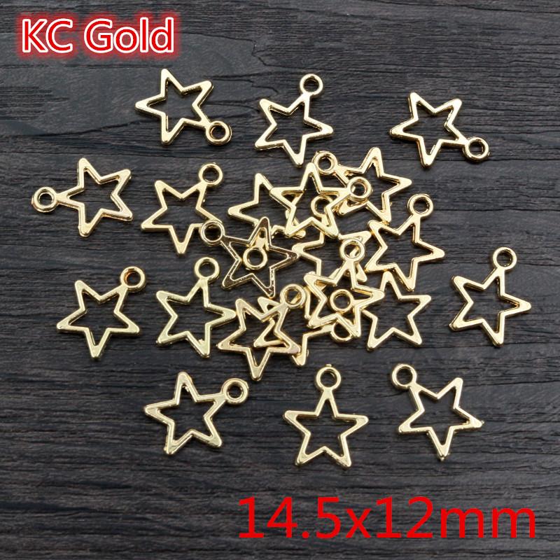 100pcs Charms Star Heart Pendants Antique Pendant fit,Vintage Tibetan Bronze Gold Silver color,DIY For Bracelet Necklace
