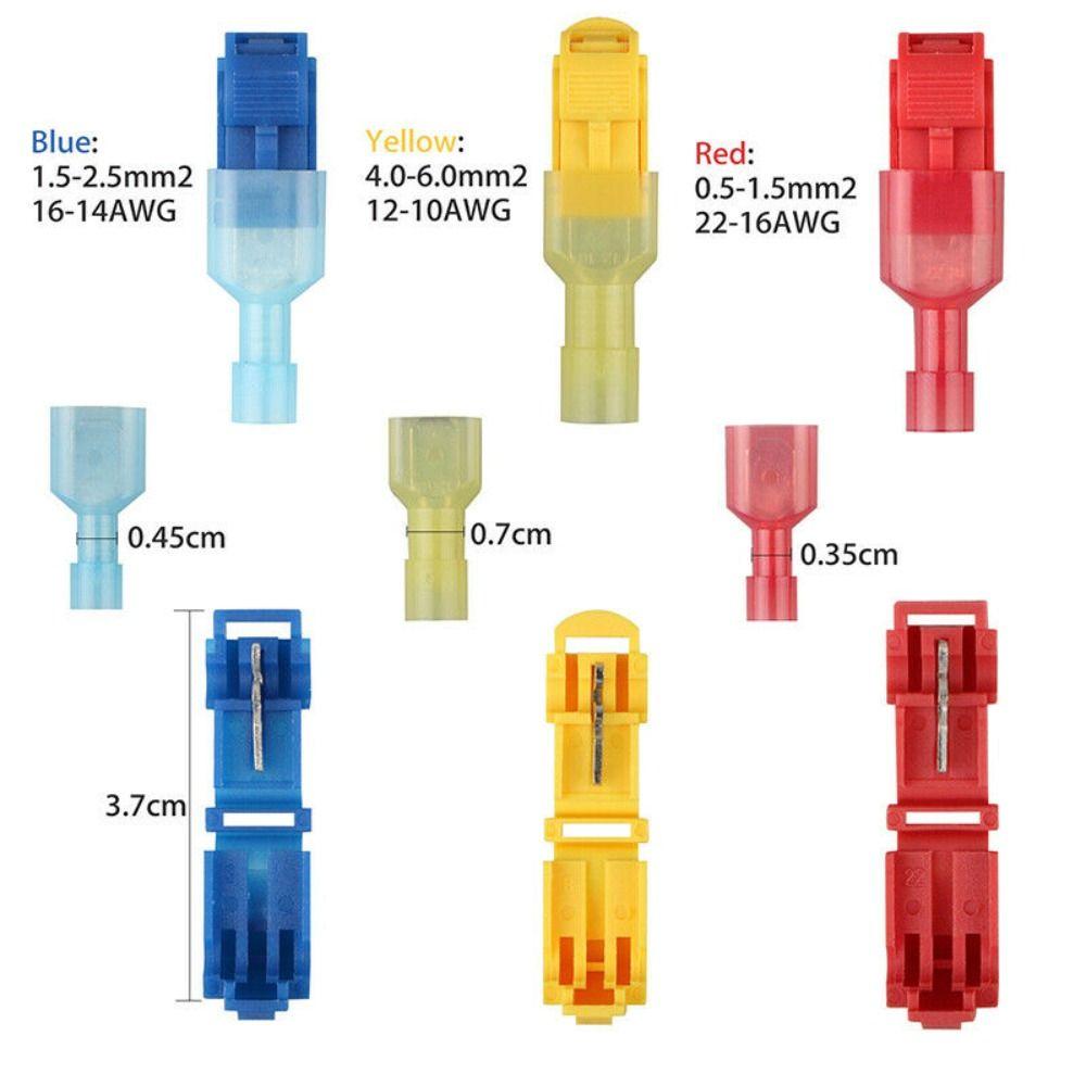 20PCS/Set T-shaped Crimp T-Tap Wire Connector Waterproof Crimp Wire Terminal  Electrical