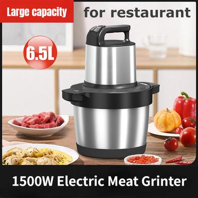 3 Gear Stainless Steel Kitchen Chopper 6.5L Large Capacity Vegetable Food Processor Electric Meat Grinders