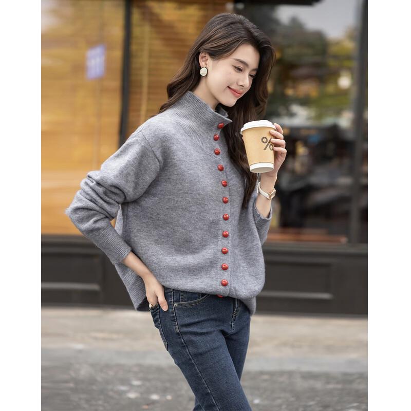 ITISF4 Women's Relaxed Winter Knit Cardigan