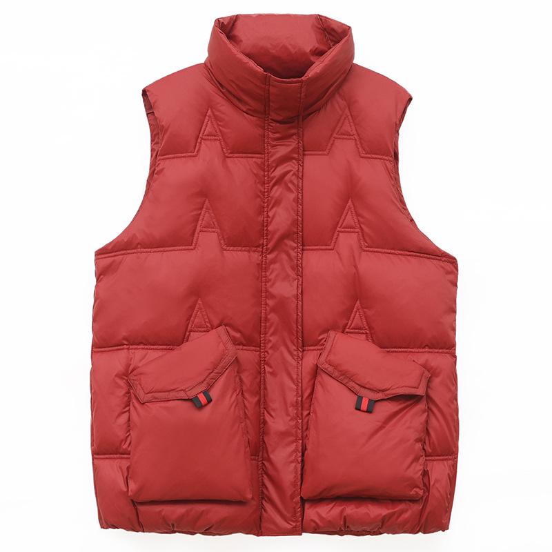 Women's Lightweight Down Vest - 2024 Autumn/Winter Fashion Stand Collar, Short Outerwear for Moms