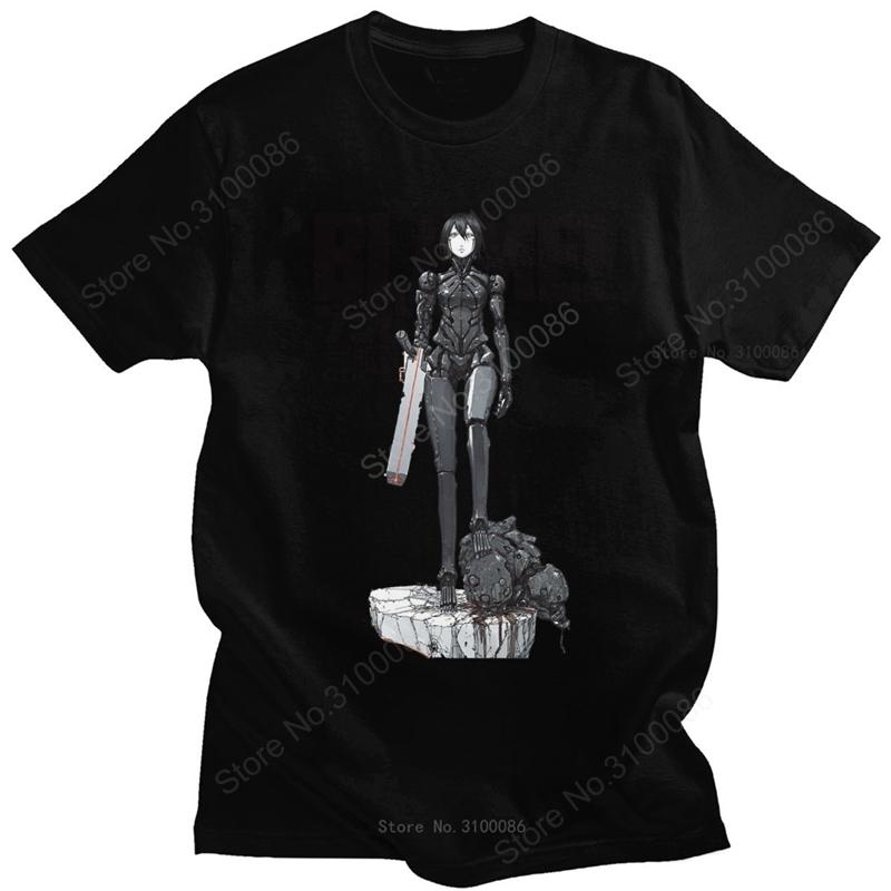 Blame 003 T Shirts Men's Cotton Hipster T-Shirt Sidonia Manga Heavy Industries Nihei Tsutomu Anime Tshirt Short Sleeve Tee Top