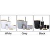 Bathroom Accessories Set - Bamboo Wood Bathroom Accessories Set, Toilet Brush, Soap Dispenser, Toothbrush Holder, Soap Dish
