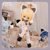 COME4FREE 1/12 BJD Doll Clothes Daily Series Caramel Meow Meow Dress Outfit Set for OB11 Doll Clothes