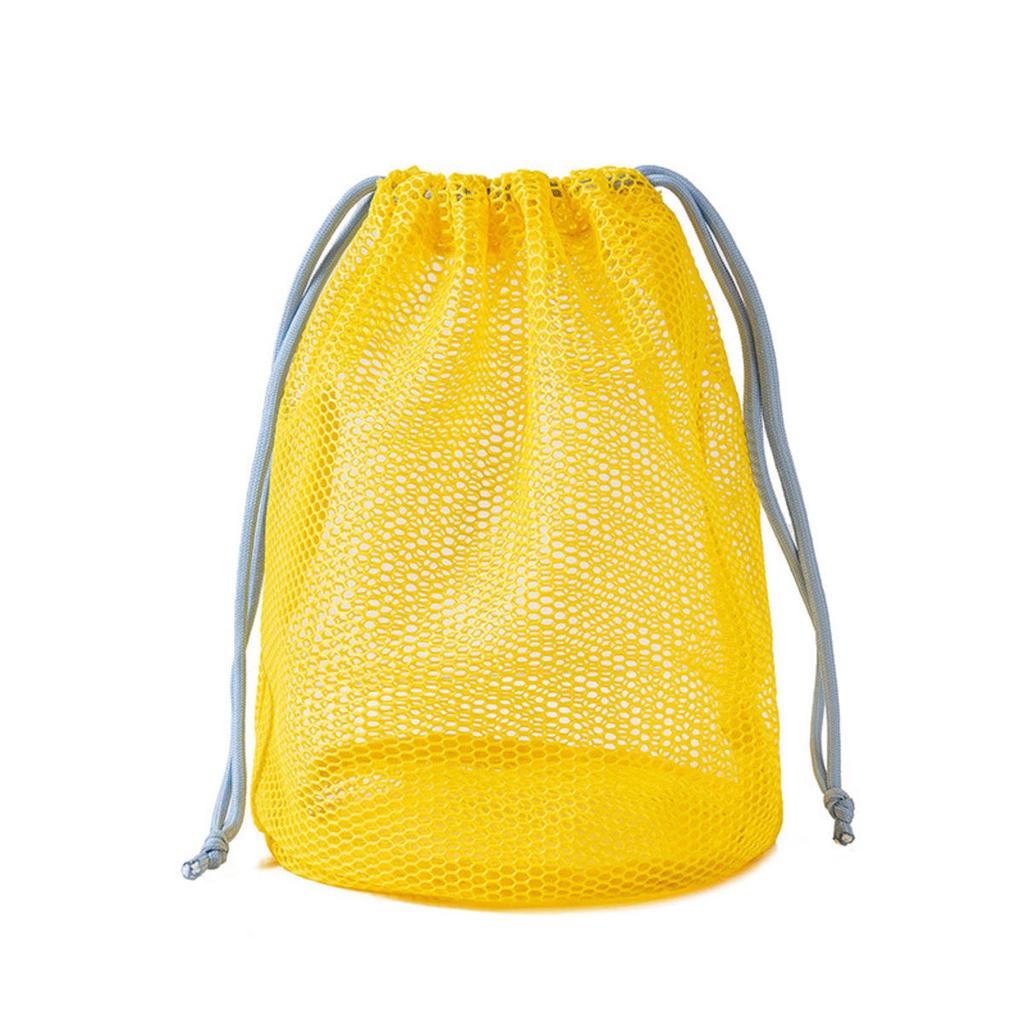 Mesh Lazy Toiletry Kits Coin Purse Dopamine Color Cosmetic Storage Bag Drawstring Large Capacity Fashion Travel Bathroom Bag