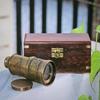 45.72 cm Brass Telescope, Working Engraved Telescope with Wood Box Pirates Spyglass, Fathers Day Gift, Gift For Husband, Son Gift, steampunk Gift