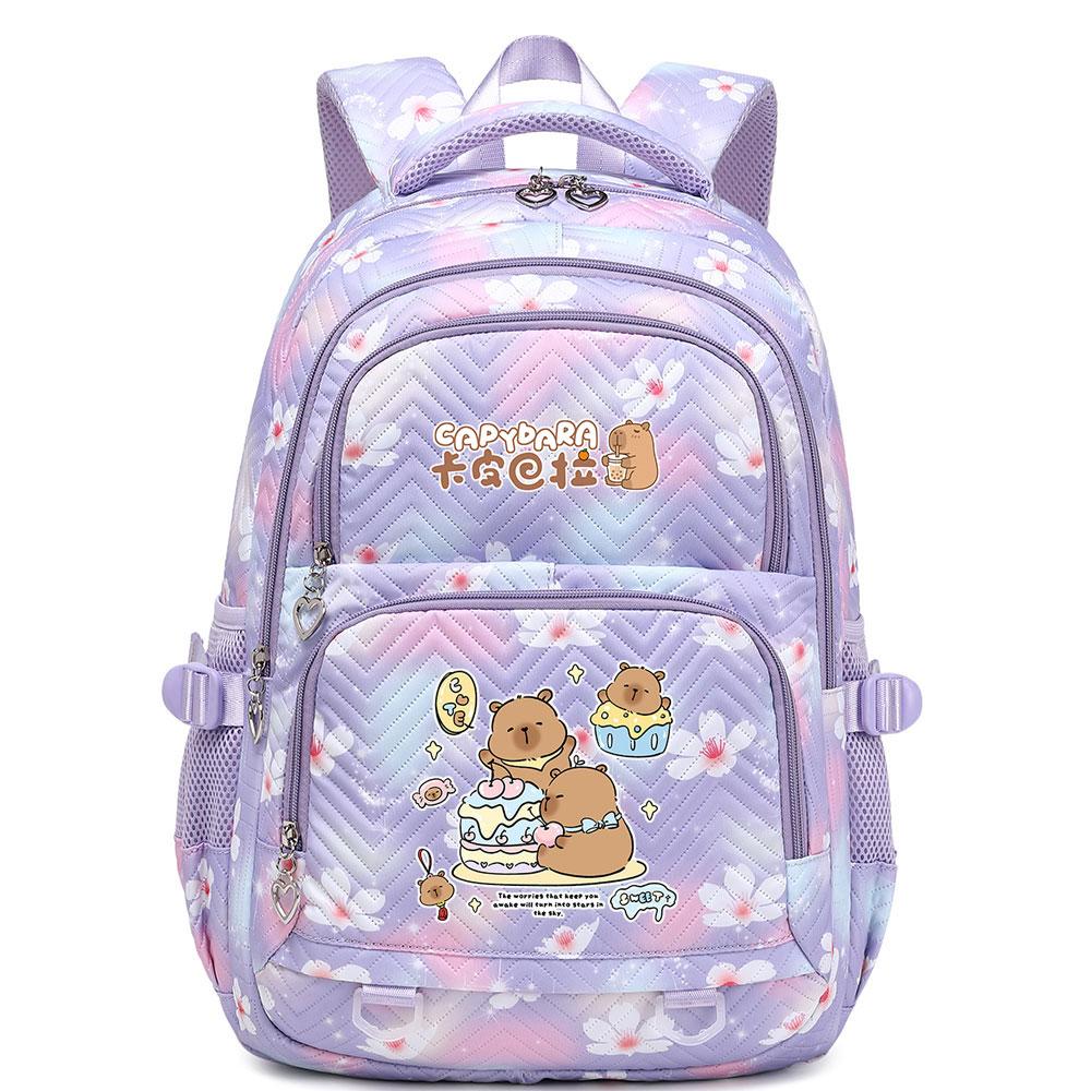 Cute Capybara Student Waterproof Backpack Girls Kids Back To School Book Bags Teenagers Schoolbags Women Travel Bagpack Mochila