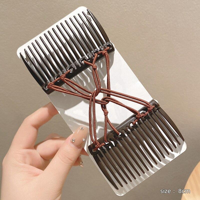 Elastic Magic Double-Sided Comb, Multi-Functional Hair Accessories, Easy To Create Twisted Hair Style, Suitable for Daily Use
