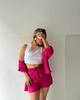 European and American Women's Crinkle Lapel Shirt & High Waist Shorts Two-Piece Set