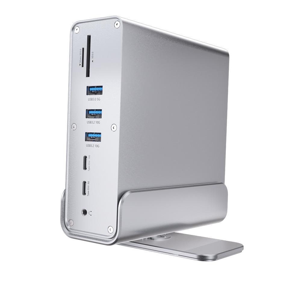 USB4 Type-C Dual HDMI Gigabit Docking Station for Laptops: Multifunctional Desktop Hub Extender.