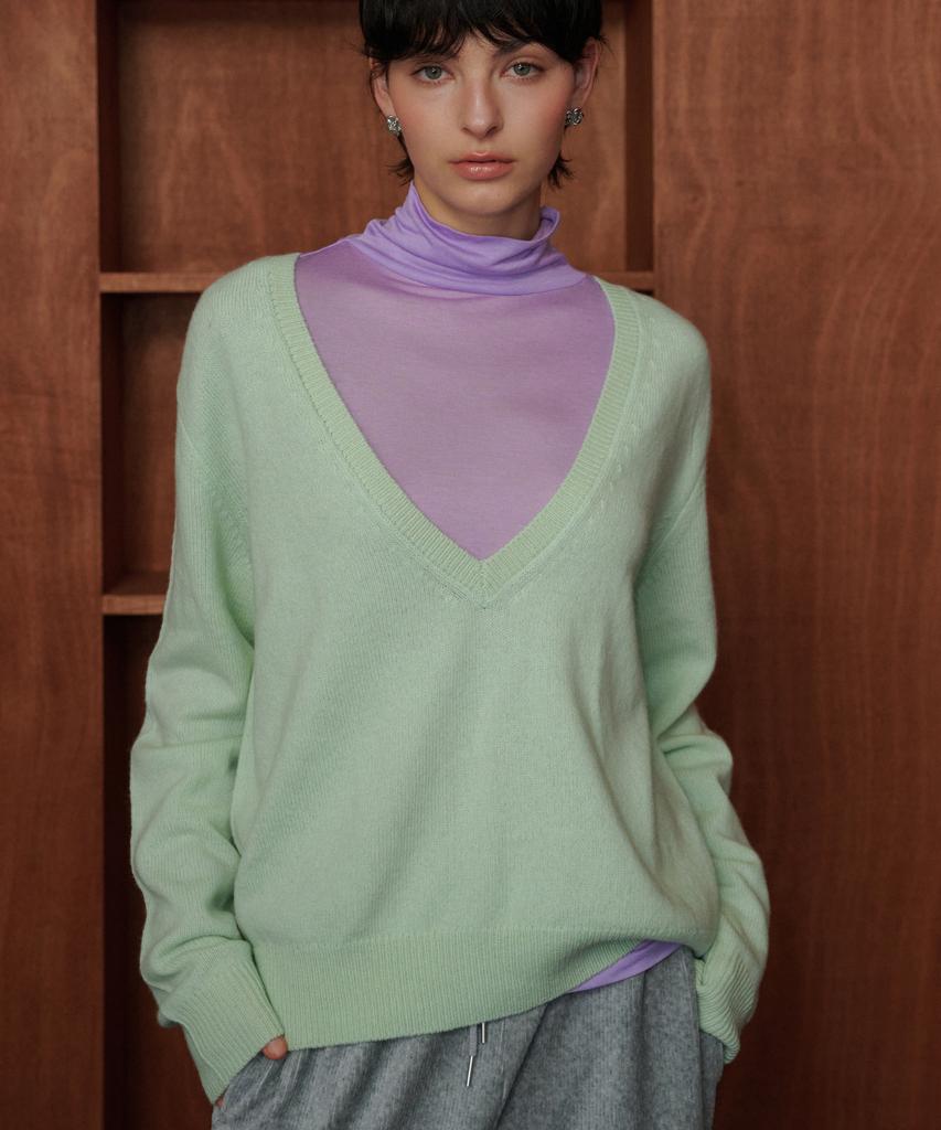 MELLY&ROSE Soft Wool Tencel Turtleneck (319950)_Purple