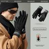 Winter Suede Gloves Outdoor Cycling Windproof Flip-Finger Touch Screen Gloves Men Winter Thickened Driving Gloves