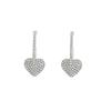 Heart Full Diamond Earrings Women's Inlaid Niche High-end Cold Wind Minimalist Design Personality Elegant Classic Casual Daily Accessories