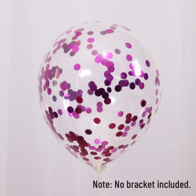 12-Inch Gold Transparent Sequin Balloon for Birthday, Wedding, or Party Decoration