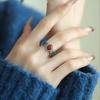 Vintage Chinese Begonia Flower Adjustable Ring: Retro Ethnic Style for Women