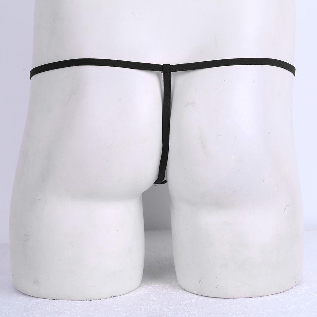 Gay Men Underwear Low Rise Hollow Out G-string T-back Bulge Pouch Thongs