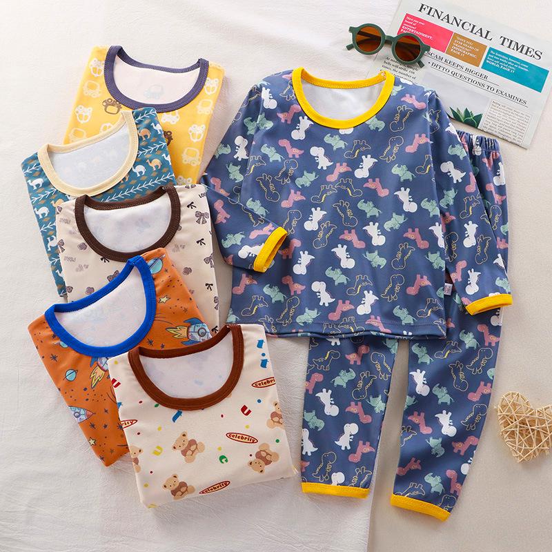Children's Thermal Cartoon Pajamas Set: Boys' and Girls' Autumn Underwear & Pants