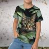 3D Print Summer Spring Sports Fashion Streetwear Kids  Crew Neck Casual Daily Outdoor Regular Top