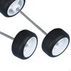 4 Pack 1/64 Scale Wheels with Axles for Diecast Car Models And RC Trucks