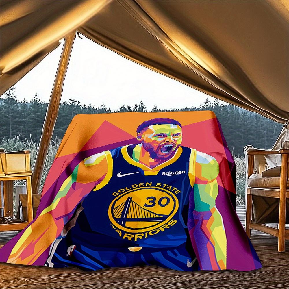 1pc Basketball, Player, Action Digital Printed Flannel Blanket, Super Soft Plush Fleece Bed Cover, Multipurpose Four Season Blanket for Sofa