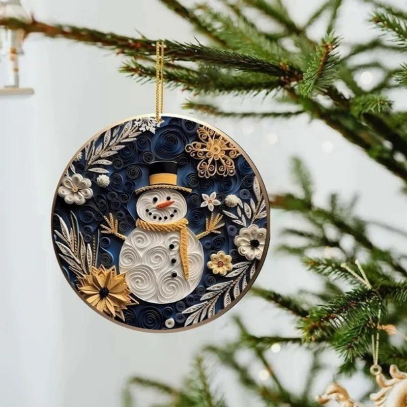 Nuovi Ornamenti per Albero di Natale Pendente Decorativo Natalizio in Acrilico Ornamenti per Specchietto Retrovisore Auto