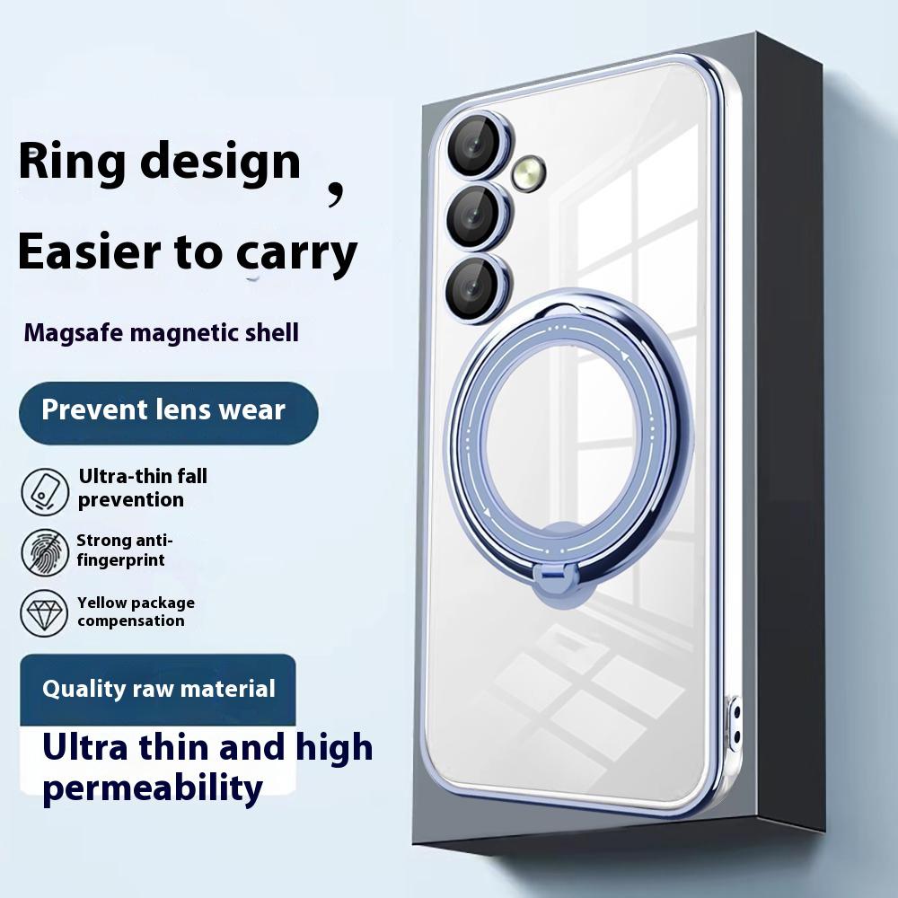 

For Samsung Galaxy A56 5G/A36 5G Case Kickstand PC+TPU Magnetic Phone Cover Blue