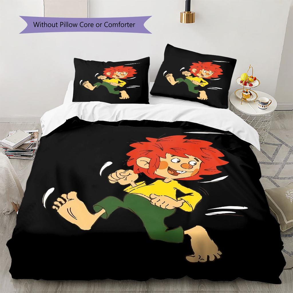 Meister Eder und sein Pumuckl Pattern Bedding,Quilt Set Quilt Cover Pillowcase Home Birthday Gift(1 * duvet cover + 2 * pillowcase, without core)