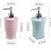 Fashion Stained Carved Glass Liquid Soap Dispenser Bathroom Sanitizer Bottle Hand Pump Emulsion Shampoo Bath Shower Gel Press